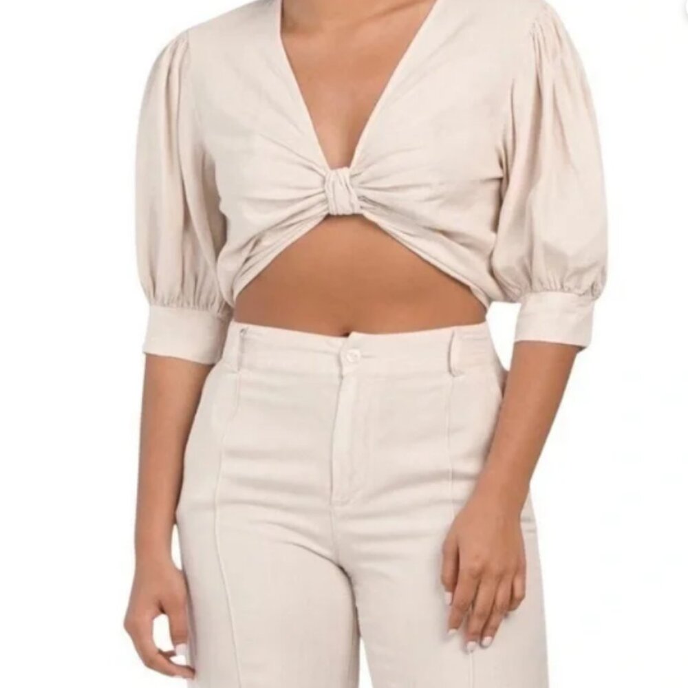 🔥 Closet Sale ! NWT Young Fabulous & Broke ‘Miranda’ Crop Top | Oatmeal
